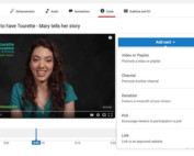 steps to add youtube donation card to nonprofit fundraising video