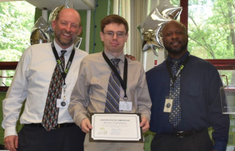 benevon video showing other abled educational program leaders and recipient with graduation certificate