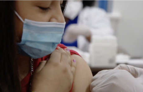 thumbnail of Young Latina being vaccinated for Vaccinate with Confidence video