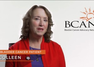 screenshot of a donation request video featuring a cancer patient testimonial for fundraising