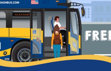 thumbnail of animated bus transit PSA showing person boarding a DASH bus at bus stop