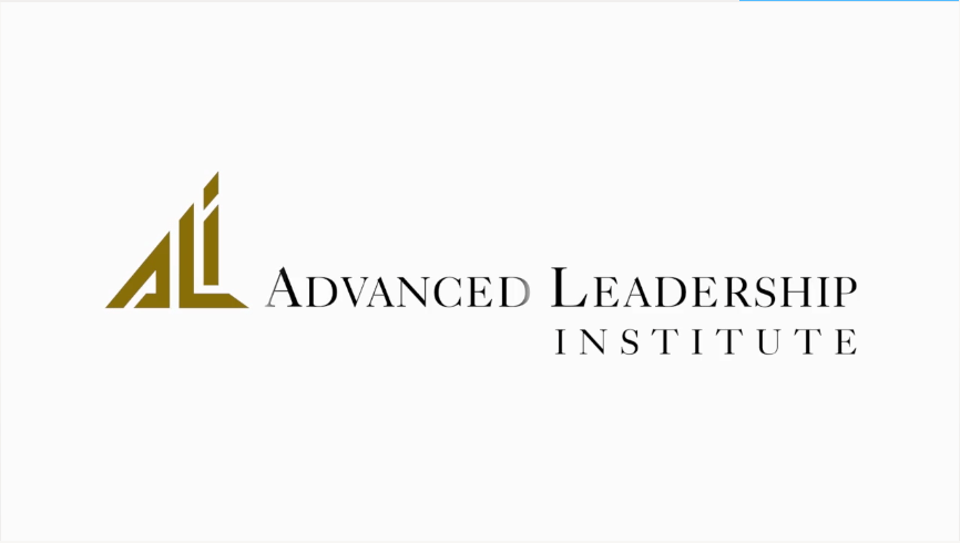 Advanced Leadership Institute logo featuring a gold "ALI" monogram next to the organization's name