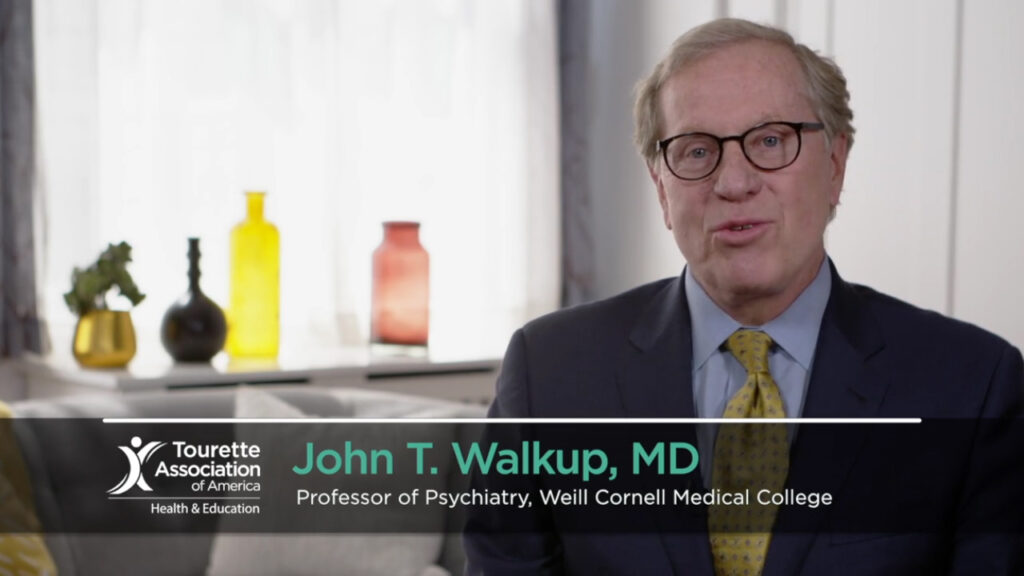 John T. Walkup, MD explaining Tourette syndrome in healthcare education video