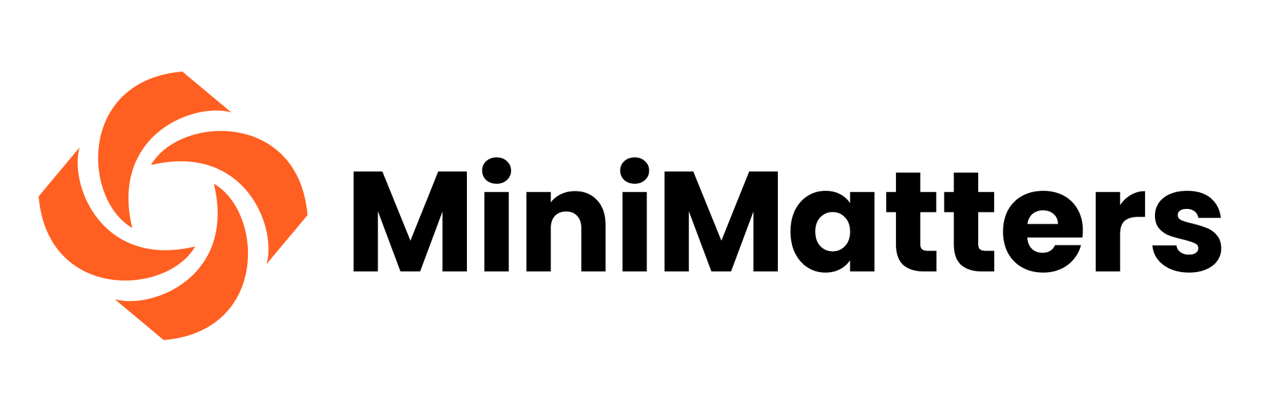 MiniMatters logo with an orange lens icon on the left with the word MiniMatters on the right