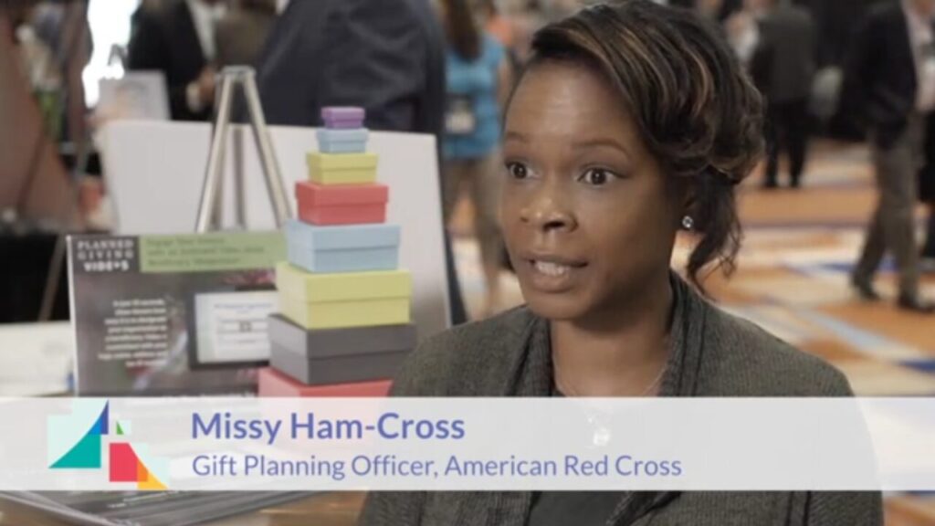 Missy Ham-Cross speaking in charitable gift planning conference video interview