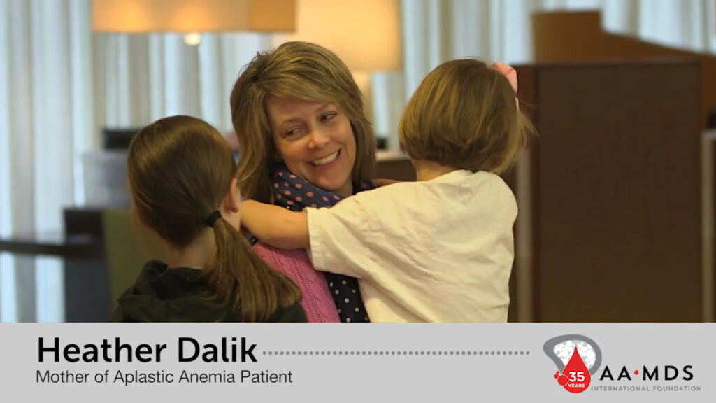 Mother of aplastic anemia patient with children in nonprofit healthcare storytelling video