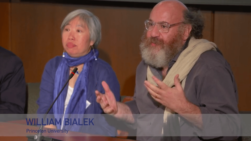William Bialek of Princeton University speaking at a panel discussion during a video produced by MiniMatters.