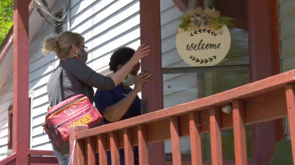 Virginia video production team filming on location