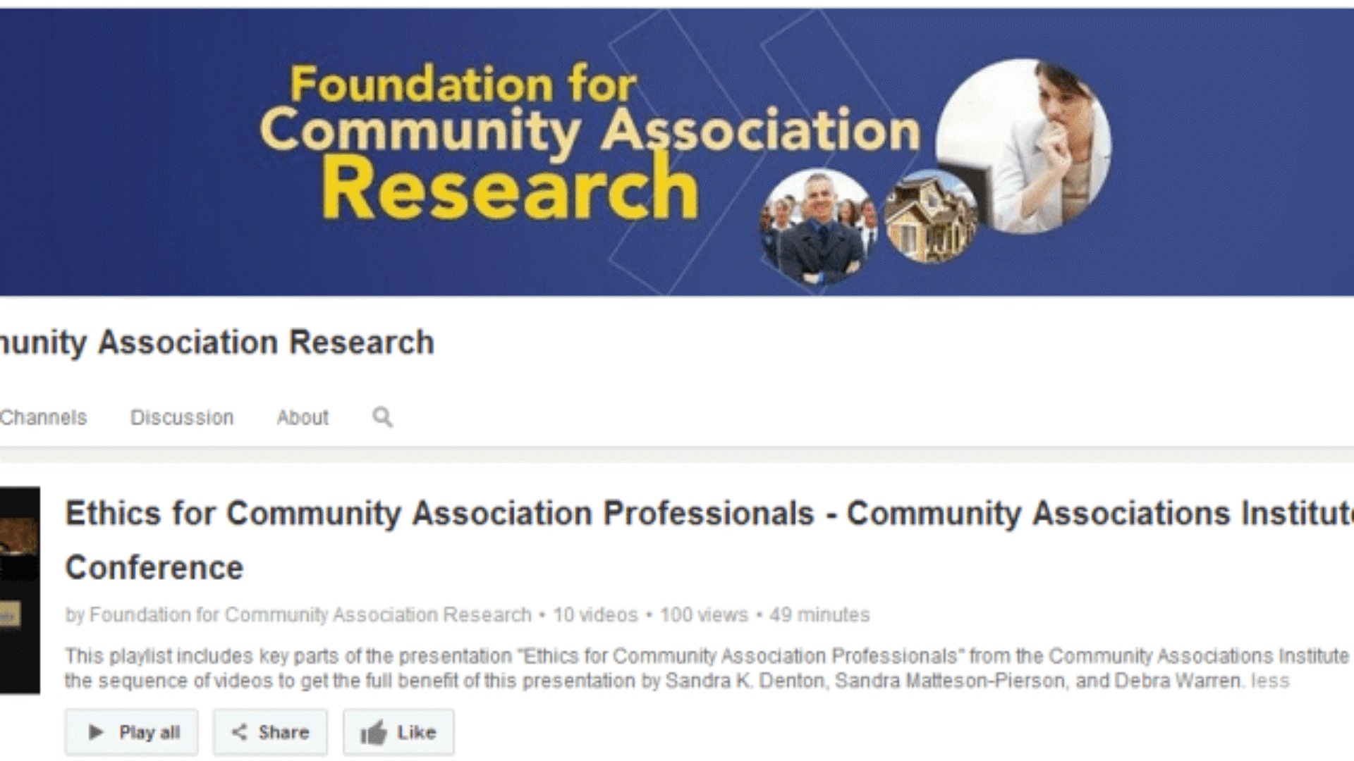 Foundation for Community Association Research blue banner