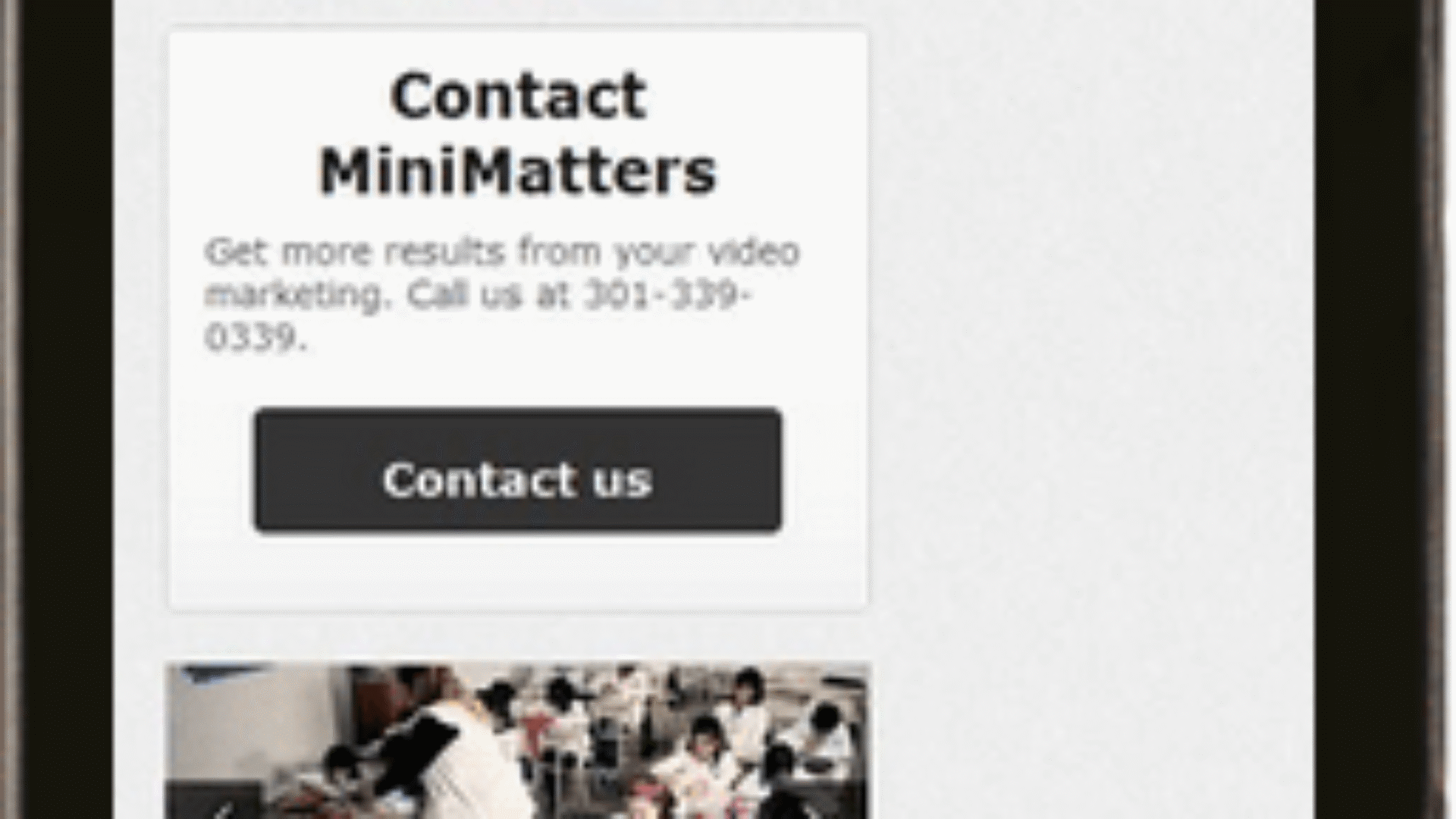 MiniMatters blog mobile look