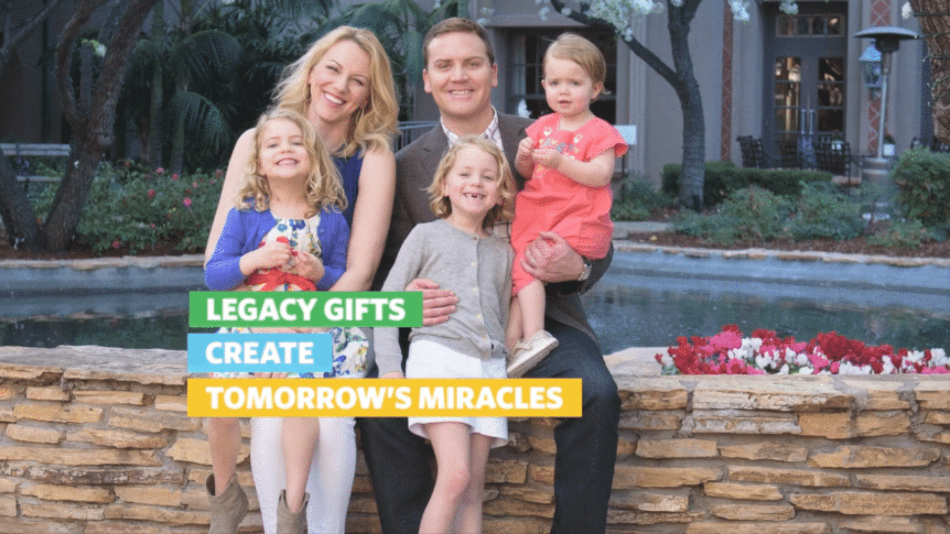 Family portrait promoting legacy giving in nonprofit fundraising video