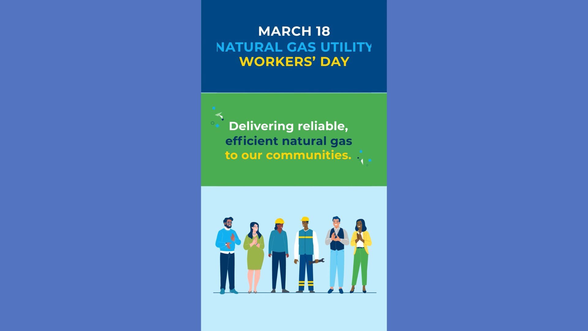 Natural gas employees featured in worker appreciation day vertical video thumbnail
